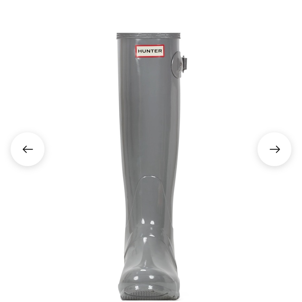 Hunter Boots 
Size 7
Tall charcoal gray